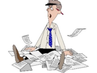Sticker Custom Preview Image #038681 Business Office Cartoons Businessman Overwhelmed1