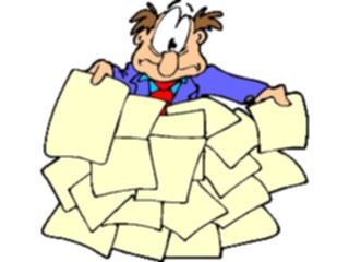Sticker Custom Preview Image #038682 Business Office Cartoons Businessman Overwhelmed2