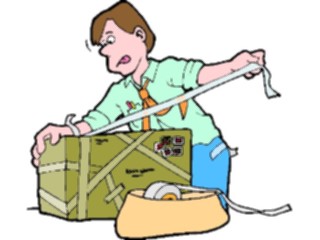 Sticker Custom Preview Image #038683 Business Office Cartoons Businessman Packing