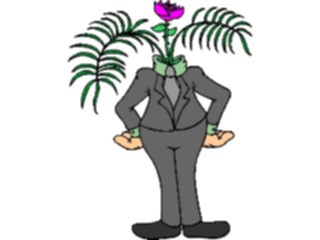 Sticker Custom Preview Image #038686 Business Office Cartoons Businessman Plant