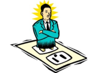 Sticker Custom Preview Image #038687 Business Office Cartoons Businessman Plugged In