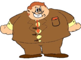 Sticker Custom Preview Image #038688 Business Office Cartoons Businessman Plump