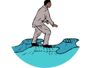 Sticker Custom Preview Image #038694 Business Office Cartoons Businessman Riding Waves