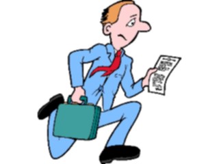 Sticker Custom Preview Image #038702 Business Office Cartoons Businessman Running3