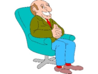Sticker Custom Preview Image #038706 Business Office Cartoons Businessman Sitting2