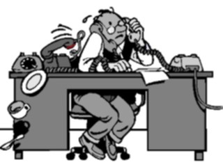 Sticker Custom Preview Image #038716 Business Office Cartoons Businessman Sweating