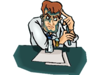 Sticker Custom Preview Image #038723 Business Office Cartoons Businessman Thinking7