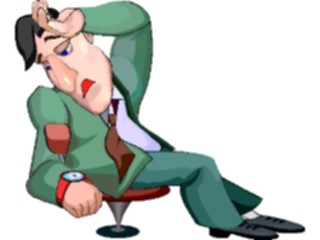 Sticker Custom Preview Image #038726 Business Office Cartoons Businessman Tired3