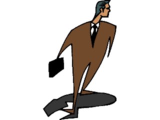 Sticker Custom Preview Image #038728 Business Office Cartoons Businessman Walking2