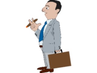 Sticker Custom Preview Image #038737 Business Office Cartoons Businessmanwith Cigar