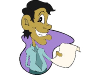 Sticker Custom Preview Image #038739 Business Office Cartoons Businessmanwith Document1