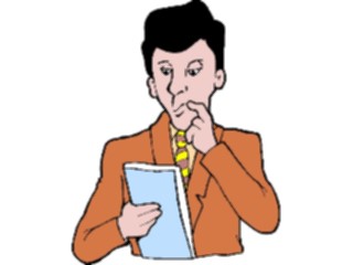 Sticker Custom Preview Image #038740 Business Office Cartoons Businessmanwith Document2