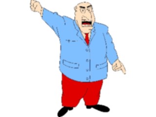 Sticker Custom Preview Image #038749 Business Office Cartoons Businessman Yelling3