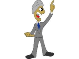 Sticker Custom Preview Image #038750 Business Office Cartoons Businessman Yelling4