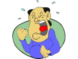 Sticker Custom Preview Image #038752 Business Office Cartoons Businessman Yelling6