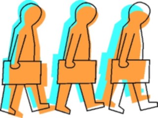 Sticker Custom Preview Image #038765 Business Office Cartoons Businessmen Walking3