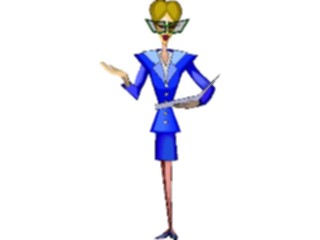 Sticker Custom Preview Image #038791 Business Office Cartoons Businesswoman Reading