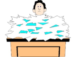 Sticker Custom Preview Image #038796 Business Office Cartoons Busy Desk