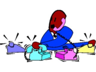 Sticker Custom Preview Image #038799 Business Office Cartoons Busy Phones