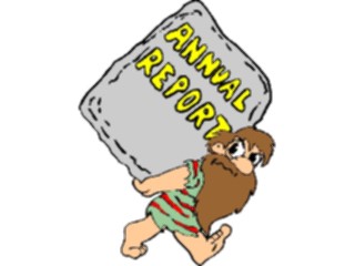 Sticker Custom Preview Image #038846 Business Office Cartoons Caveman Annual Report
