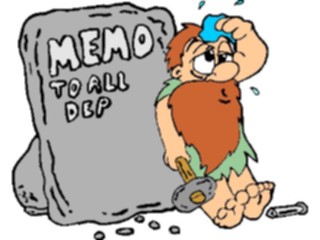 Sticker Custom Preview Image #038852 Business Office Cartoons Caveman Memo
