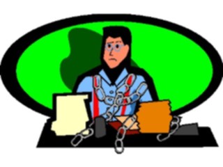 Sticker Custom Preview Image #038875 Business Office Cartoons Chainedto Work