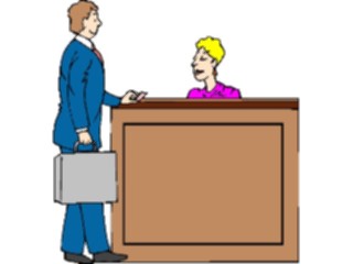 Sticker Custom Preview Image #038891 Business Office Cartoons Checking In