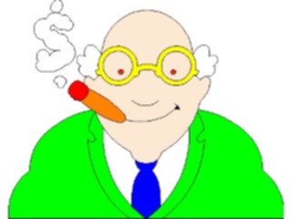 Sticker Custom Preview Image #038896 Business Office Cartoons Cigar Man