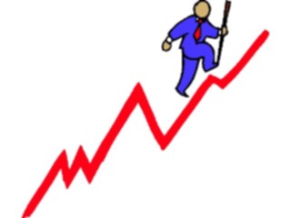 Sticker Custom Preview Image #038897 Business Office Cartoons Climbing Chart
