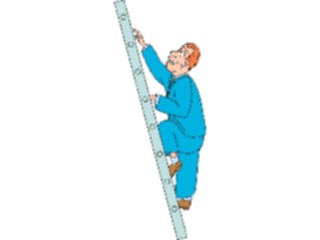 Sticker Custom Preview Image #038899 Business Office Cartoons Climbing Ladder1