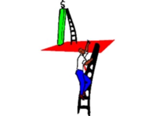 Sticker Custom Preview Image #038900 Business Office Cartoons Climbing Ladder2