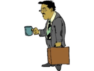 Sticker Custom Preview Image #038920 Business Office Cartoons Coffee Briefcase