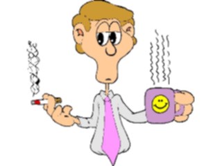 Sticker Custom Preview Image #038925 Business Office Cartoons Coffee Smoking Break