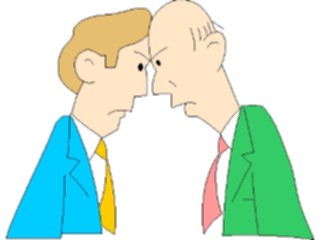 Sticker Custom Preview Image #039006 Business Office Cartoons Confrontation1