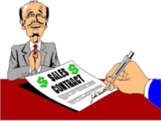 Sticker Custom Preview Image #039014 Business Office Cartoons Contract Signing