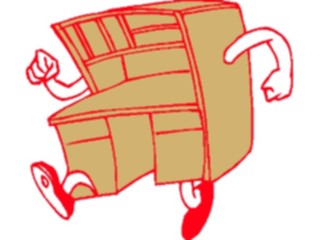 Sticker Custom Preview Image #039103 Business Office Cartoons Desk Running