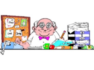 Sticker Custom Preview Image #039108 Business Office Cartoons Desk Scene Man3
