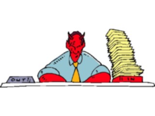 Sticker Custom Preview Image #039117 Business Office Cartoons Devilish Businessman2