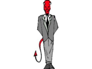Sticker Custom Preview Image #039118 Business Office Cartoons Devilish Businessman3