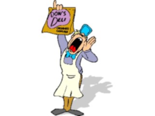 Sticker Custom Preview Image #039130 Business Office Cartoons Dons Deli Announcer