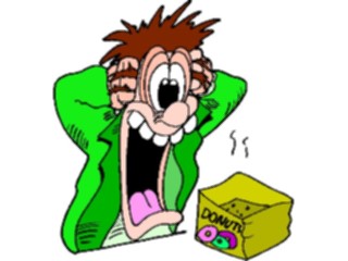 Sticker Custom Preview Image #039136 Business Office Cartoons Doughnuts All Gone