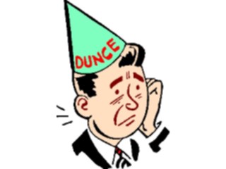 Sticker Custom Preview Image #039158 Business Office Cartoons Dunce Cap1