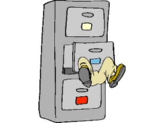 Sticker Custom Preview Image #039160 Business Office Cartoons Eatenby File Cabinet