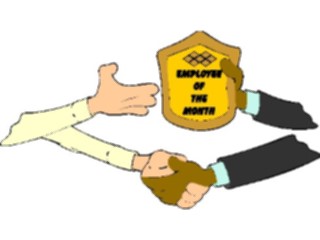 Sticker Custom Preview Image #039168 Business Office Cartoons Employeeofthe Month Award