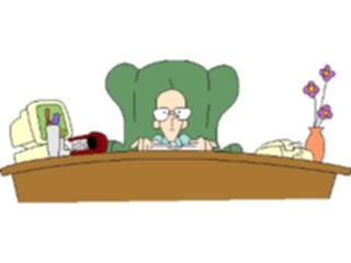 Sticker Custom Preview Image #039180 Business Office Cartoons Executiveat Desk