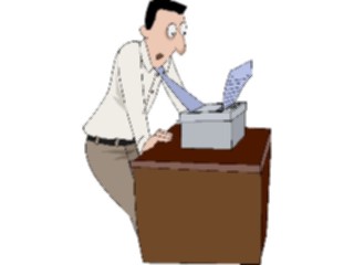 Sticker Custom Preview Image #039194 Business Office Cartoons Fax Accident2
