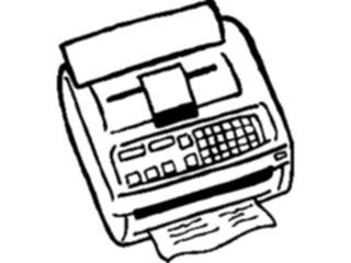 Sticker Custom Preview Image #039199 Business Office Cartoons Fax Machine2