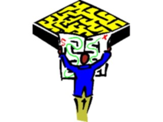 Sticker Custom Preview Image #039208 Business Office Cartoons Figuring Outthe Maze