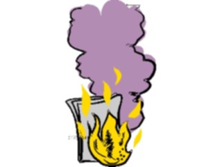 Sticker Custom Preview Image #039250 Business Office Cartoons Flaming Papers