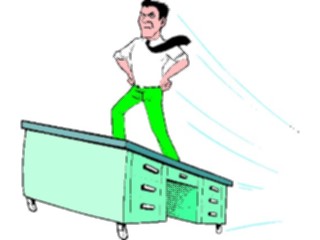 Sticker Custom Preview Image #039257 Business Office Cartoons Flying Desk5